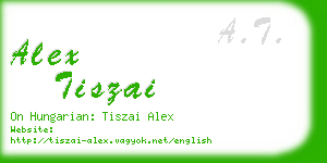 alex tiszai business card